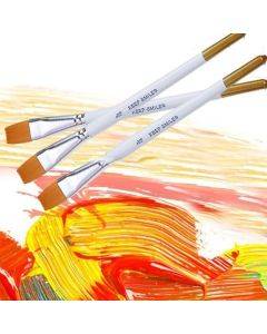 6 in 1 Artists Oil Painting Brush Set Nylon Hair Wood Handle Acrylic Watercolor Pointed Tip Drawing Pen