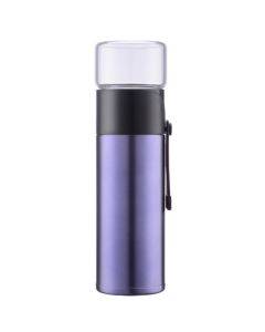 400ml 304 Stainless Steel Glass Cover Thermos Cup (Purple)