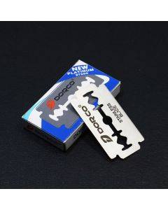 10 boxes sold (10 pieces per box) Practical old-fashioned stainless steel double-sided blade shaving and eyebrow razor blades (color: silver)