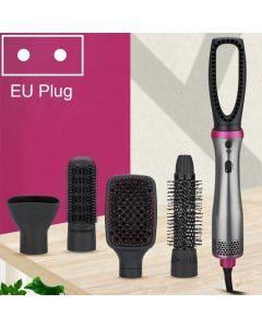 Five-in-one Multifunctional Head-changing Hairbrush Comb Straight Dual-purpose Electric Straight Hair Comb(EU Plug)