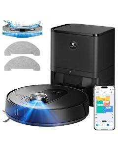 Proscenic Q8 Max+ Robot Vacuum and Mop 8000Pa Suction Self Emptying LDS Navigation 200 Min Runtime 3200mAh Battery