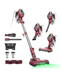 Vactidy Blitz C8 Corded Stick Vacuum Cleaner 60000Pa Strong Suction 600W Turbo Motor Lightweight 1 5L Dustbin V Shaped Brush LED Headlight