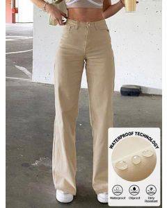 Plain high waisted flared jeans