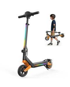 iScooter K6 Kids Electric Scooter for Boys & Girls, 150W Motor 21V 2.6Ah Battery E-Scooter, Up to 16km/h Max Speed & 9km Range, 3 Speed Modes, Adjustable Height Foldable Scooter with LED Lights & Bluetooth, Max 70kg Load