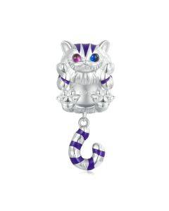 Sterling Silver S925 Fantasy Magic Cat Pendant Accessories DIY Bracelet Beads