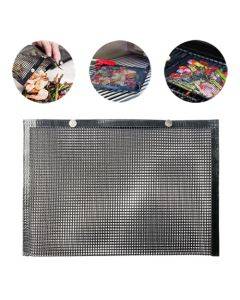 Barbecue Heat Resistant Non-stick Grilling Mesh BBQ Baking Bag, Size: 40 x 27cm (Black)