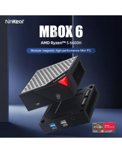 Ninkear Mini PC MBOX 6 Modular Magnetic AMD Ryzen™ 5 6600H 16GB DDR5+512 GB PCIE WiFi 6 LAN Bluetooth 5.2 Window 11 Mini Computer
