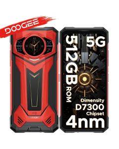 DOOGEE S200 Plus 5G AI Rugged Phone dimension 7300 Gaming Phones 1.32 Rear Display 12 + 512GB 6.72 10100mAh Battery Smartphone