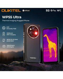 OUKITEL WP55 Ultra Rugged Phone - Thermal Imaging 5G Smartphone, MTK 7025, 48+512GB, 11000mAh, 108MP, 6.6" NFC Android 15