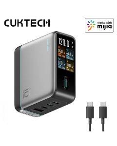 CUKTECH 10 Ultra GaN Digital Display Multi-Port Charger 120W, compatible with Apple, Xiaomi, Huawei, Samsung 17 Pro, and integrated with Mi Home App
