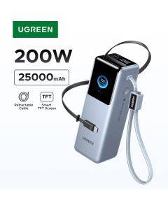 UGREEN Nexode Pro 200W 25000mAh Power Bank Retractable Cables Portable PD External Battery PowerBank for Laptop Fast Charge