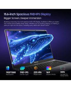Blackview AceBook 6 Laptop 15.6'' FHD+ IPS Screen Intel Twin Lake N150 CPU 16GB DDR4 512GB SSD 36Wh Battery Windows 11 Notebook