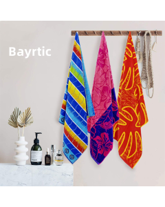 Reversible colour beach towel