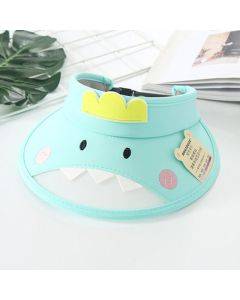 Children's anti-UV empty top sun hat summer travel boys and girls baby thin section big eaves sun protection sun hat