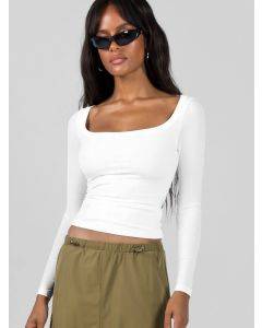 U-neck long sleeve shirt thread