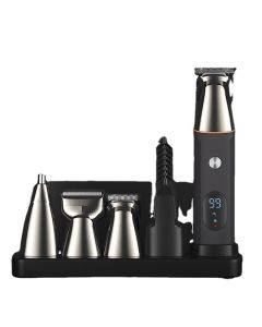 Magnetic suction new digital display multi-function six-in-one hair clipper electric hair clipper oil head clipper carving nose hair cutter