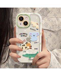Painted English animal iPhone case drop-proof full package