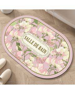 Bathroom non-slip mat, imitation soft diatom mud absorbent floor mat, household toilet bathroom door step technology velvet foot mat