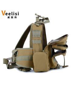 Casual camouflage Oxford material chest bag, multi-functional chest bag, sports multi-functional chest bag, outdoor riding tactical chest bag