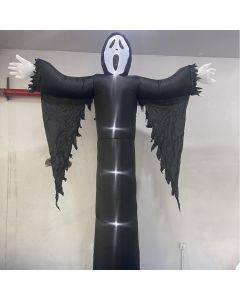 Halloween Inflatable 3.6m LED Light Black Ghost Inflatable Model Funny Halloween Decorations- EU Plug