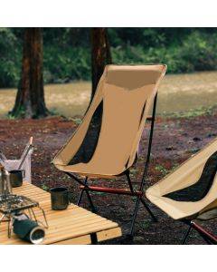 Outdoor ultra-light aluminum folding chair portable backrest beach leisure moon chair fishing barbecue large chair