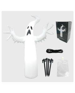 Halloween inflatable air model 1.8m horror ghost white ghost luminous air model - EU Plug