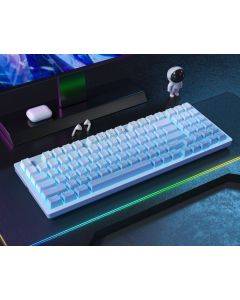 94-key hot-swappable PBT impregnated gradient keycaps Ice blue light Wired computer gaming custom shafts mechanical keyboards