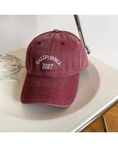 Korean version of retro washed baseball hat female spring and summer all-match couple show face small sunshade peaked cap male ins tide