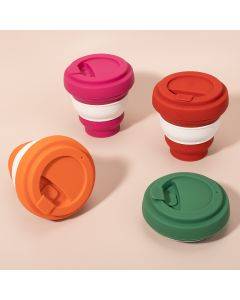 Outdoor Travel Silicone Folding Mug 236ML Sports Portable Coffee Mug Silicone Retractable Drop-proof Travel Mug