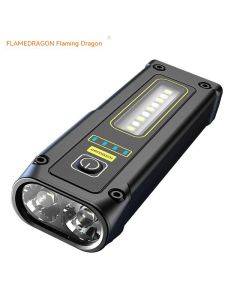 New mini multi-function small flashlight simple fashion strong magnetic adsorption red and blue flash warning highlight waterproof flashlight