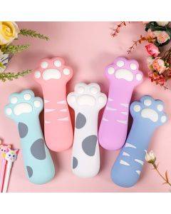 Stationery box fashionable cat claw silicone pencil pouch female cute personality quirky Japanese literary large capacity ins