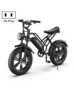 HAPPYRUN G50 750W 18AH electric bicycle with LCD digital display 20-inch tires, US regulations (black)