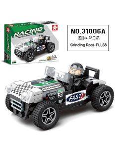 Small particles building blocks car puzzle assembling racing car