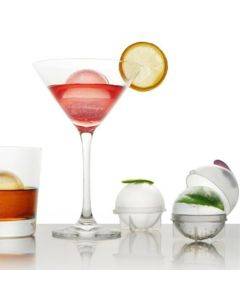 4 in 1 Spherical Ice Cream Mold Set DIY Mini Ice Lattice Silicone Ice Maker Size: L(White)