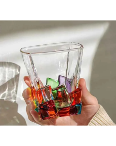 Colorful Painting Design Glass Cup