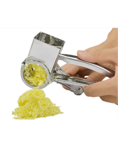 Cheese Grater Rotary Cheese Grater Stainless Steel Hand Crank Rotary Shredder with 7-8 Holes