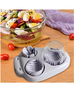 3-in-1 Multifunctional Fruit and Vegetable Cutter Fancy Splitter Egg Slicer