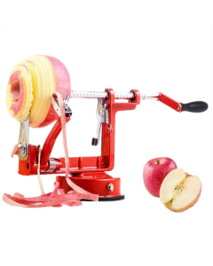 Multifunctional Electric Automatic Apple and Potato Fruit Peeler Peeler// 3-in-1 Multifunctional Fruit Peeler Slicer Core Remover (Red)