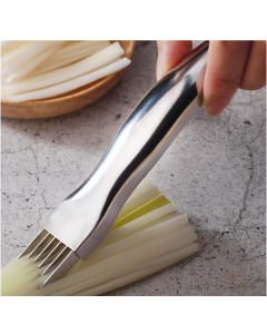 Stainless Steel Shredded Onion Cutter Kitchen Gadgets Household Manual Shredded Circular