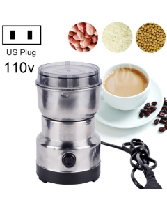 Multi-functional Coffee Grinder Stainless Electric Bean Grinder Herbal Medicine Grinding Machine, US Plug