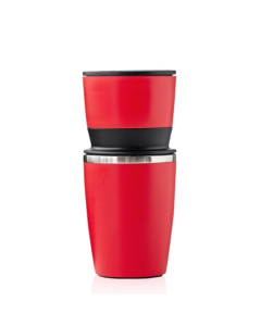 Portable Coffee Beans Grinder Home Hand-Cranked Coffee Machine Stainless Steel Grinder(Red)