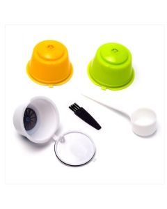 Eco-friendly reusable coffee capsule set Food grade plastic PP coffee filter basket soft capsule