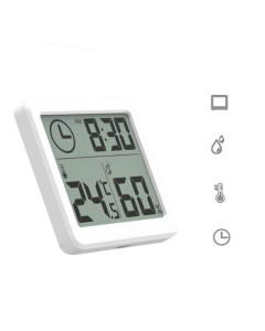 Multifunction Automatic Electronic Temperature and Humidity Monitor Clock with 3.2 inch Large LCD Screen