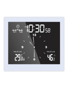 TS-WP10-B Waterproof Bathroom Wall Clock Timer Household Thermometer Hygrometer