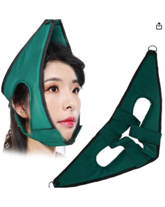 Cinto de tração cervical ajustável, recuperação de dor no pescoço, cinto de recuperação de cuidados com o pescoço macio para fisioterapia para aliviar a dor no pescoço, ferramenta