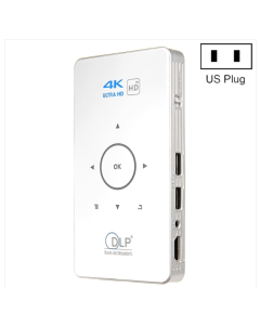 C6 1G+8G WHITE Android System Smart DLP HD Mini Projector Portable Home Phone Projector
