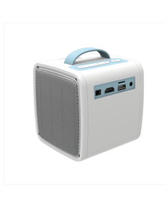 Q2 LED HD 1080P Mini Portable Projector Micro Kids Projector, Blue and White
