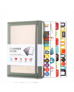 YMX-018 A5 Self-Discipline Taped Notebook Weekly Planner Monthly Planner Dot Matrix Square Planner Efficiency Handbook