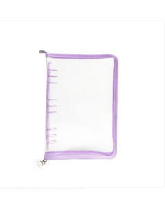 B5 9-hole organizer flipbook collage stargazer transparent zipper book handbook cover without inner pages