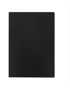 Imitation leather business notebook vintage notepad, cover color: black, size: A5